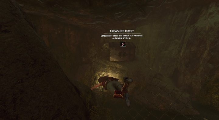 The first chest - Copal - with treasure (1) - is underwater, in the village - Treasures, Relics, and Documents - Kuwaq Yaku - Shadow of the Tomb Raider Game Guide