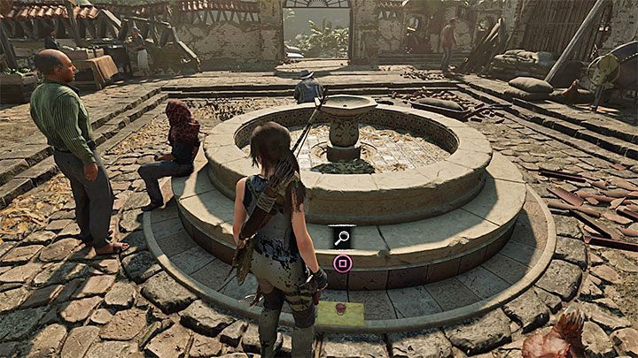 The Spanish Document (1) is lying on the ground right next to the fountain in the center of the town - Documents in Mission of San Juan | Secrets in Shadow of the Tomb Raider - Mission of San Juan - Shadow of the Tomb Raider Game Guide