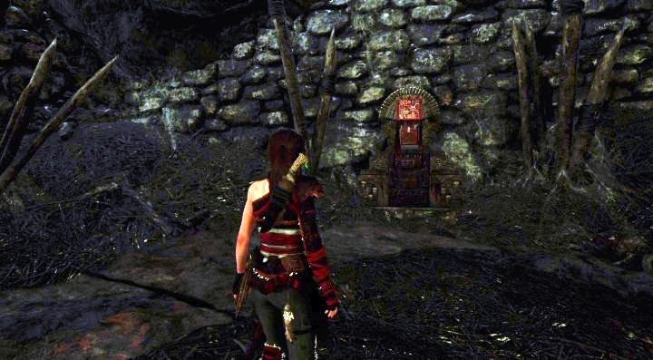 The mural is located exactly in the first room of the crypt, under the stone stairs - Murals | Secrects in Shadow of the Tomb Raider - Peruvian Jungle - Shadow of the Tomb Raider Game Guide