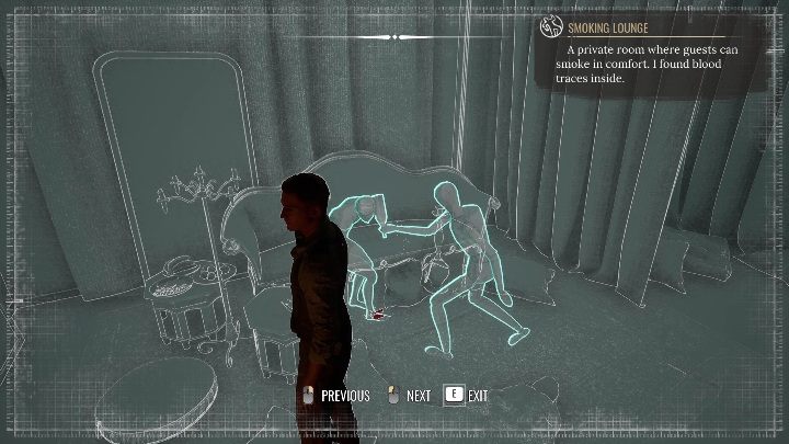 Then move to the smoking lounge - Sherlock Holmes Chapter One: Sacrificial Lamb, Mansion - walkthrough - Sacrificial lamb - Sherlock Holmes Chapter One Guide