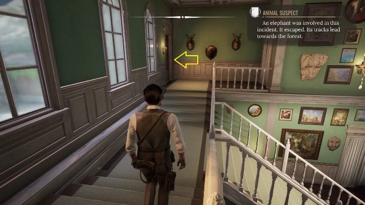 You'll find Imogen's father's office directly across from her room - Sherlock Holmes Chapter One: Gilded Cage, Gilden Residence - walkthrough - A gold-plated cage - Sherlock Holmes Chapter One Guide