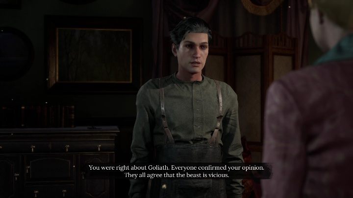 Whatever choice you make, you will end this mission by announcing your judgment to the dead man's daughter - Sherlock Holmes Chapter One: The Gilded Cage, finding Goliath - walkthrough - A Gilded Cage - Sherlock Holmes Chapter One Guide