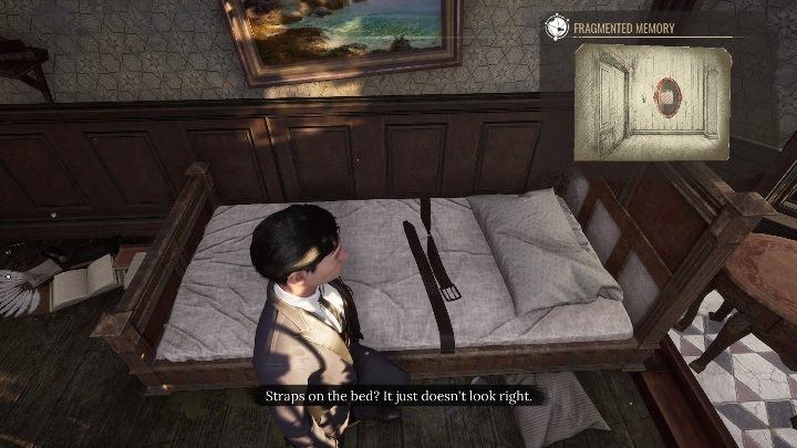 Now it's time to take a look at the bed - Sherlock Holmes Chapter One: Mothers love, Violet Room - walkthrough - A Mothers Love #3 - Sherlock Holmes Chapter One Guide