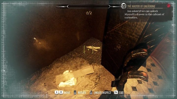 Look at the flame that's left in the fireplace - Sherlock Holmes Chapter One: A Mothers Love, cabinet of curiosities - walkthrough - Motherly love #4 - Sherlock Holmes Chapter One Guide
