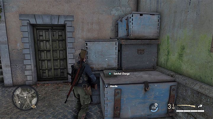 Первый вариант — взорвать дверь сейфа с помощью заряда ранца — Sniper Elite 5: Safes — как открыть? - FAQ - Руководство по Sniper Elite 5, пошаговое руководство