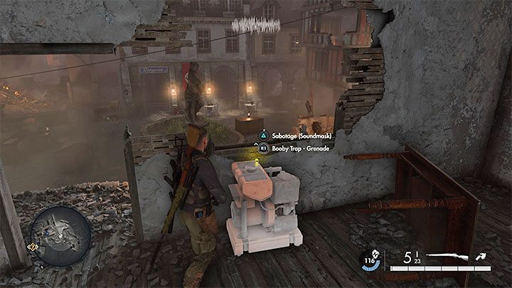 As the Mission 8 starts, you don't have the location of the u-boot base - Sniper Elite 5: Infiltrating the U-boot base (Mission 8) - walkthrough - Mission 8 - Rubble and ruins - Sniper Elite 5 Guide, Walkthrough