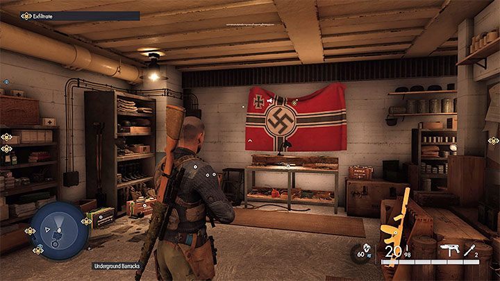 A new corridor will lead you to the closed door to the Rotunda shown in picture 1 - Sniper Elite 5: Secrets and collectibles in mission 7 (Secret Weapons) - list of all - Secrets & Collectibles - Sniper Elite 5 Guide, Walkthrough