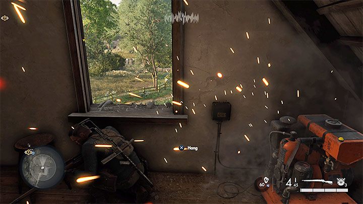 On the farm, head to the main building and reach its attic, where you will find, among others, a generator you can sabotage - Sniper Elite 5: Infiltrating the Chateau and finding Mollers office (mission 2) - walkthrough - Mission 2 - Occupied Residence - Sniper Elite 5 Guide, Walkthrough