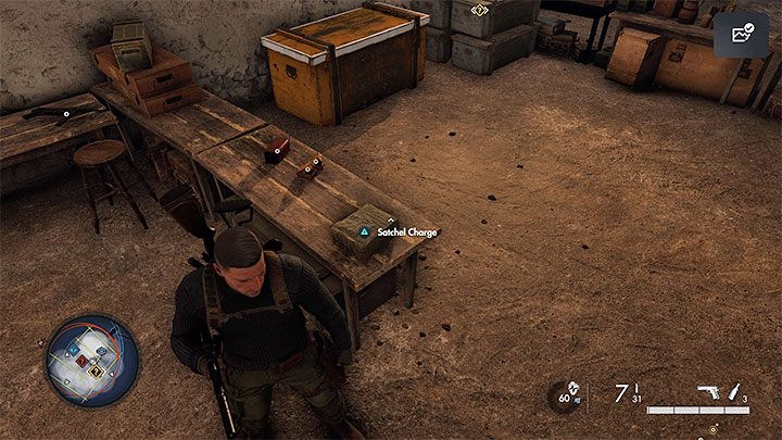 The second option is to destroy the door with a Satchel Charge - Sniper Elite 5: Entering the office and finding Mollers secrets (mission 2) - walkthrough - Mission 2 - Occupied Residence - Sniper Elite 5 Guide, Walkthrough