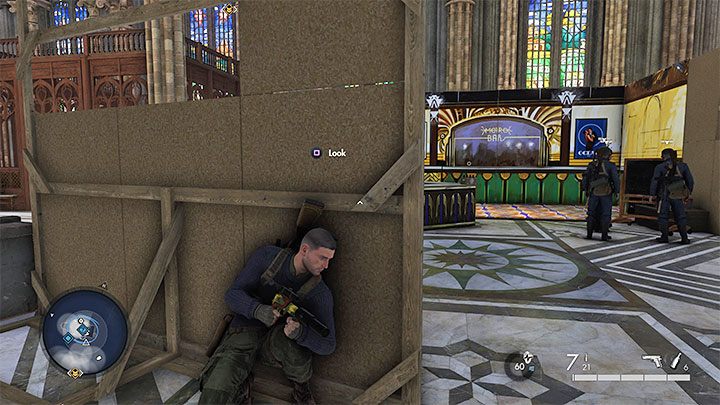 Das Gebäude der Spy Academy befindet sich nördlich des Hauptgebäudes des Klosters – Sniper Elite 5: Karte und Beschreibung der Mission 3 (Spy Academy) – Mission 3 – Spy Academy – Leitfaden zu Sniper Elite 5, Komplettlösung