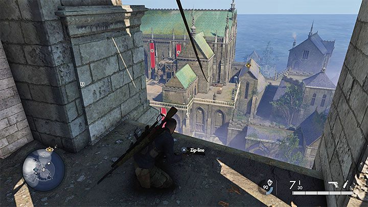 If you want to exfiltrate immediately after collecting intel on Operation Kraken, best use the ladder shown in the screenshot - Sniper Elite 5: Evacuation (mission 3) - walkthrough - Mission 3 - Spy Academy - Sniper Elite 5 Guide, Walkthrough