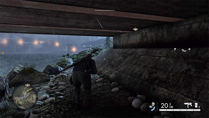 Der sicherste Weg zum Überqueren ist das westliche Ende der Mauer – Sniper Elite 5: Umgehen Sie die Außenposten (Mission 7) – Komplettlösung – Mission 7 – Geheimwaffen – Sniper Elite 5-Leitfaden, Komplettlösung