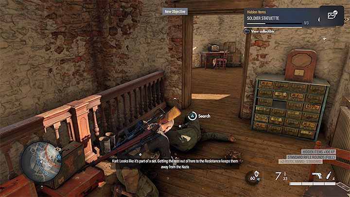 Type of collectible: Hidden Item - Sniper Elite 5: Secrets and collectibles in mission 2 (Occupied Residence) - list of all - Secrets & Collectibles - Sniper Elite 5 Guide, Walkthrough