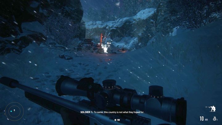 A group of enemies youll encounter at the south entrance of the outpost. - Altai Mountains | Sniper Ghost Warrior Contracts Walkthrough - Walkthrough - Sniper Ghost Warrior Contracts Guide