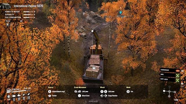 Once youve loaded everything, select the Exit button to take back control of the vehicle - SnowRunner: Crane - Basics - SnowRunner Guide