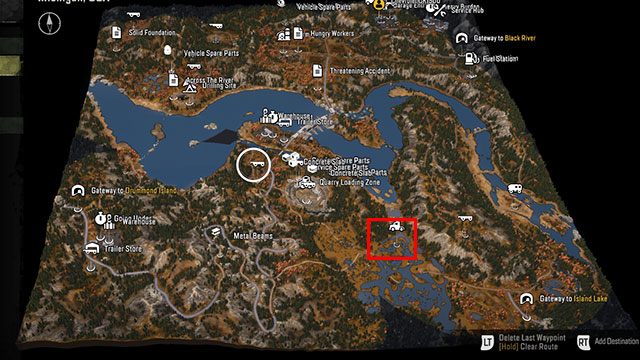 12 - SnowRunner: Smithville Dam map of hidden parts, vehicles - Maps - SnowRunner Guide