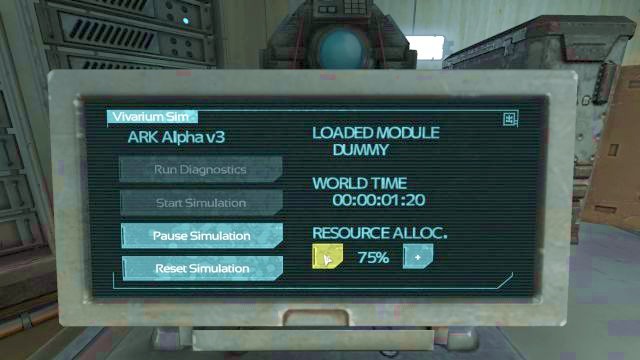 Reduce Resource Alloc. so that you will have an easier time pausing the simulation on Dummy. - Theta laboratory | SOMA Game Walkthrough - Walkthrough - SOMA Guide