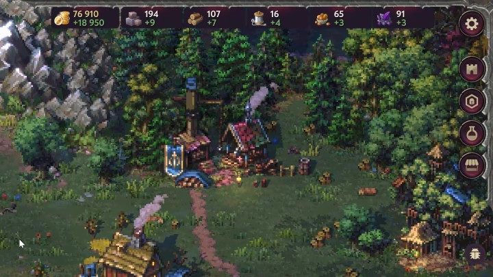 The upper right corner shows the resources - the amount owned and the income for every turn (green number) - Songs of Conquest: Exploration - Basics - Songs of Conquest game guide