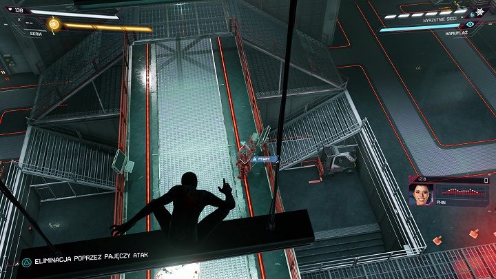 You will have to get rid of a large group of Roxxon security guards - Spider-Man Miles Morales: Tinker Tailor Spider Spy - solution, walkthrough description - Main missions - Spider-Man Miles Morales Guide