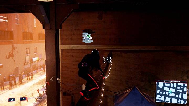 The second capsule is located under the bridge in the southern part of the district - Spider-Man Miles Morales: Time capsules - all locations, list - Find - Spider-Man Miles Morales Guide