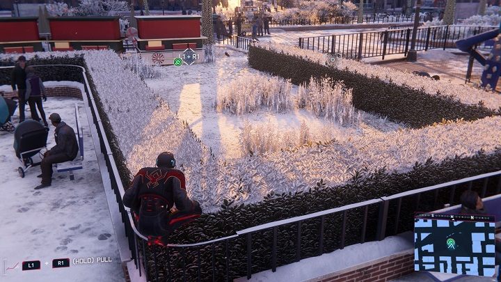 The third capsule is in a small park, on the border with Greenwich - Spider-Man Miles Morales: Time capsules - all locations, list - Find - Spider-Man Miles Morales Guide