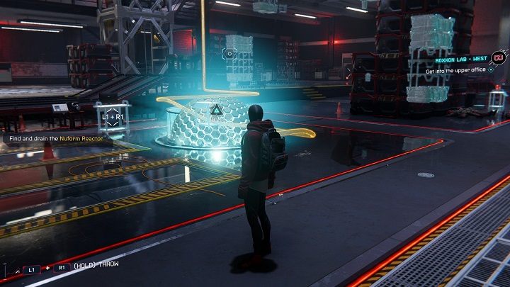 You will find yourself in the Laboratory hall - Spider-Man Miles Morales: Roxxon Laboratories - all locations, list - Laboratories and hiding places - Spider-Man Miles Morales Guide