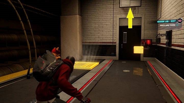 Scan the area upon getting to the desired location - Spider-Man Miles Morales: Roxxon Laboratories - all locations, list - Laboratories and hiding places - Spider-Man Miles Morales Guide
