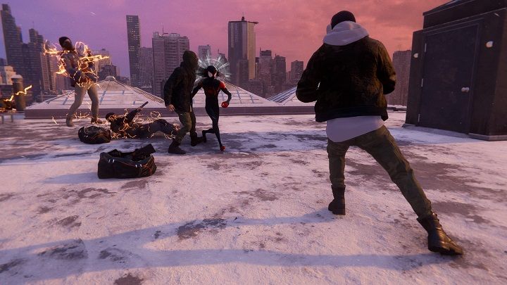 Go to the roof of the building in the northwestern part of the Upper East Side - Spider-Man Miles Morales: Crimes from the FNSM app - guide, list - FNSM App - Spider-Man Miles Morales Guide