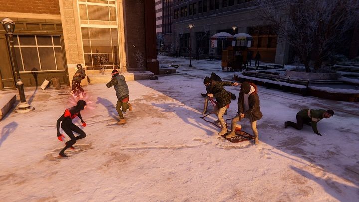 In Midtown, go to a designated location and defeat a gang of thieves who are trying to rob a man - Spider-Man Miles Morales: Crimes from the FNSM app - guide, list - FNSM App - Spider-Man Miles Morales Guide