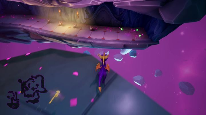From the area where you have found turtles, you can jump on the next shelf - Dark Passage | Spyro The Dragon Walkthrough - Dream Weavers - Spyro Reignited Trilogy Guide