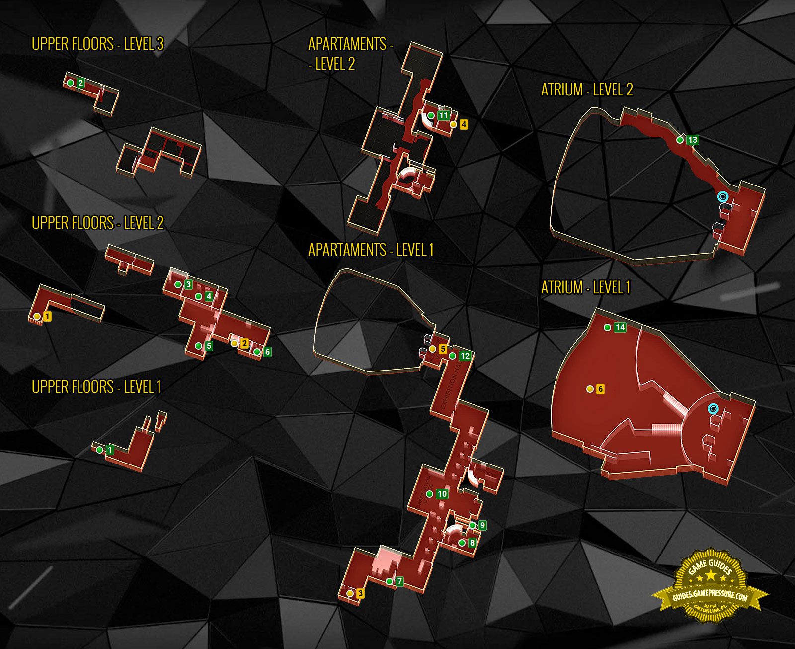Boost Muildier brandwond Map of the hotel - M1 - Deus Ex: Mankind Divided Game Guide |  gamepressure.com