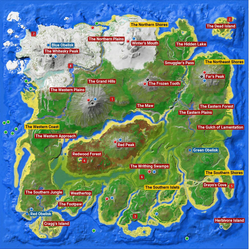 Ark Survival Evolved The Island Map Best Base Locations | My XXX Hot Girl