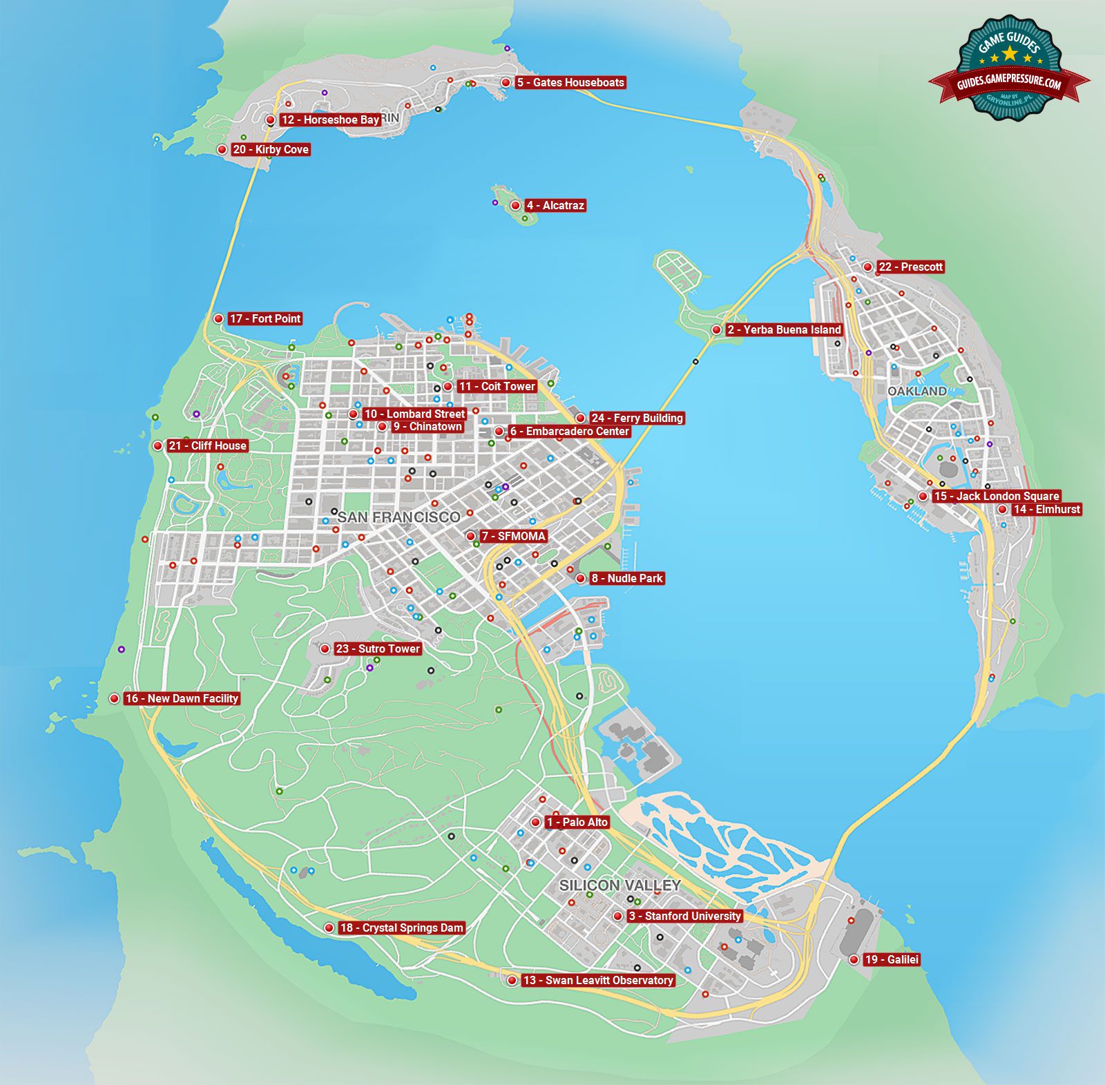 Key Data Locations From 1 To 12 Watch Dogs 2 Game Guide