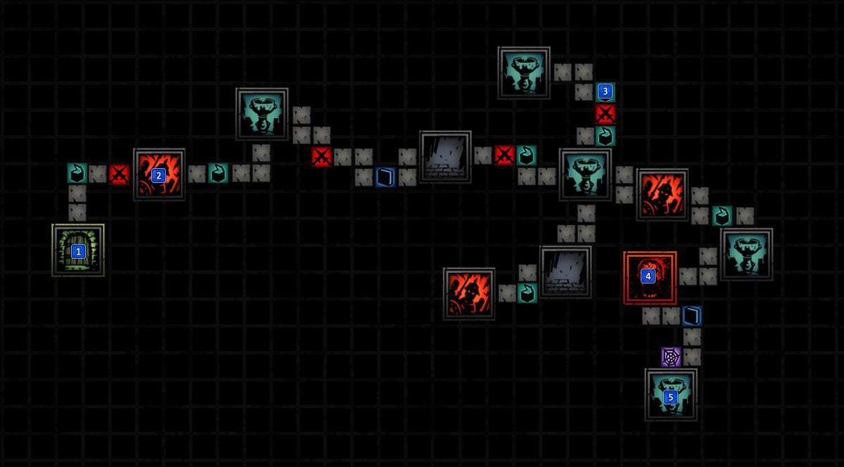 Darkest Dungeon: The Crimson Court - mission 1 map (Burn the Hives)