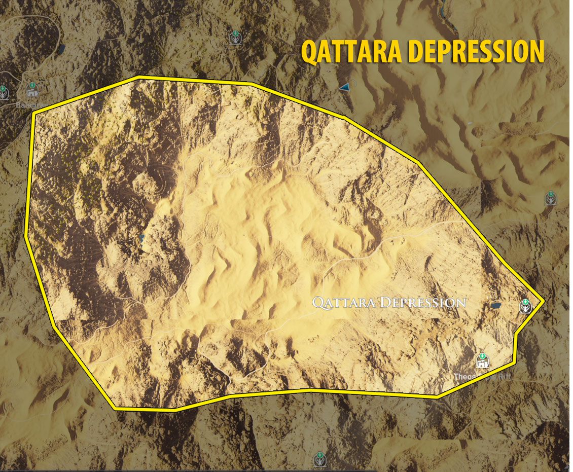 Map of Qattara Depression - Tombs, papyrus puzzles and ...
 Qattara Depression