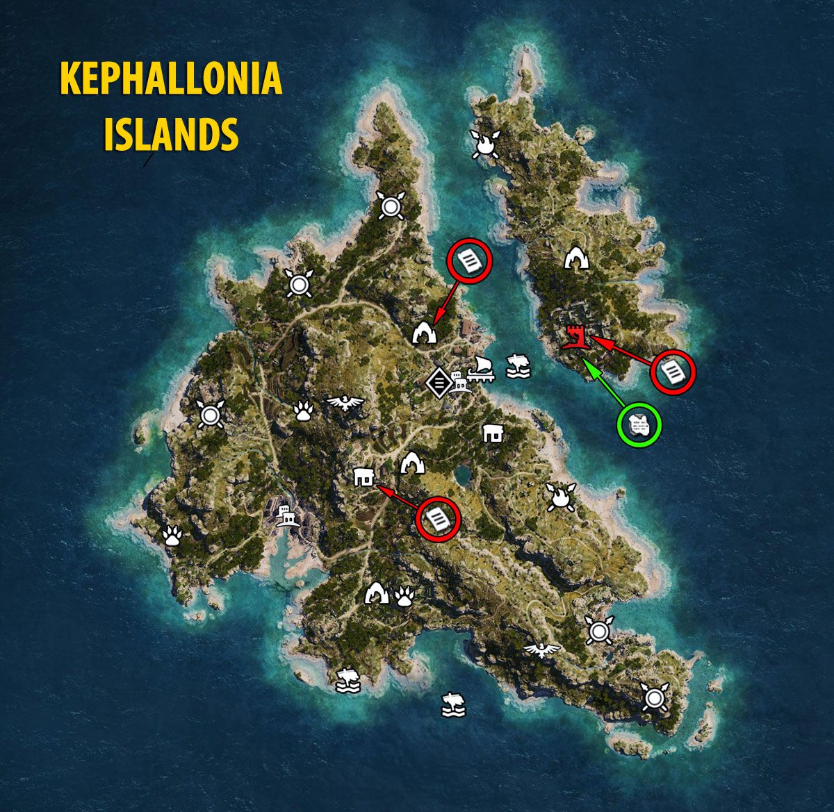 Kephallonia Islands - Assassin's Creed Odyssey World Maps