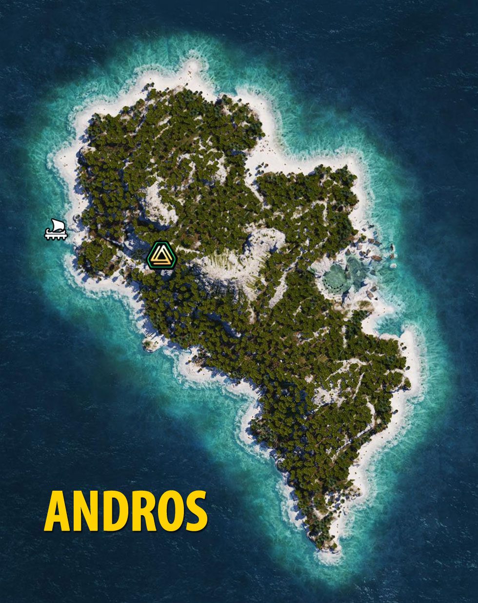 Andros Map - Assassin's Creed Odyssey