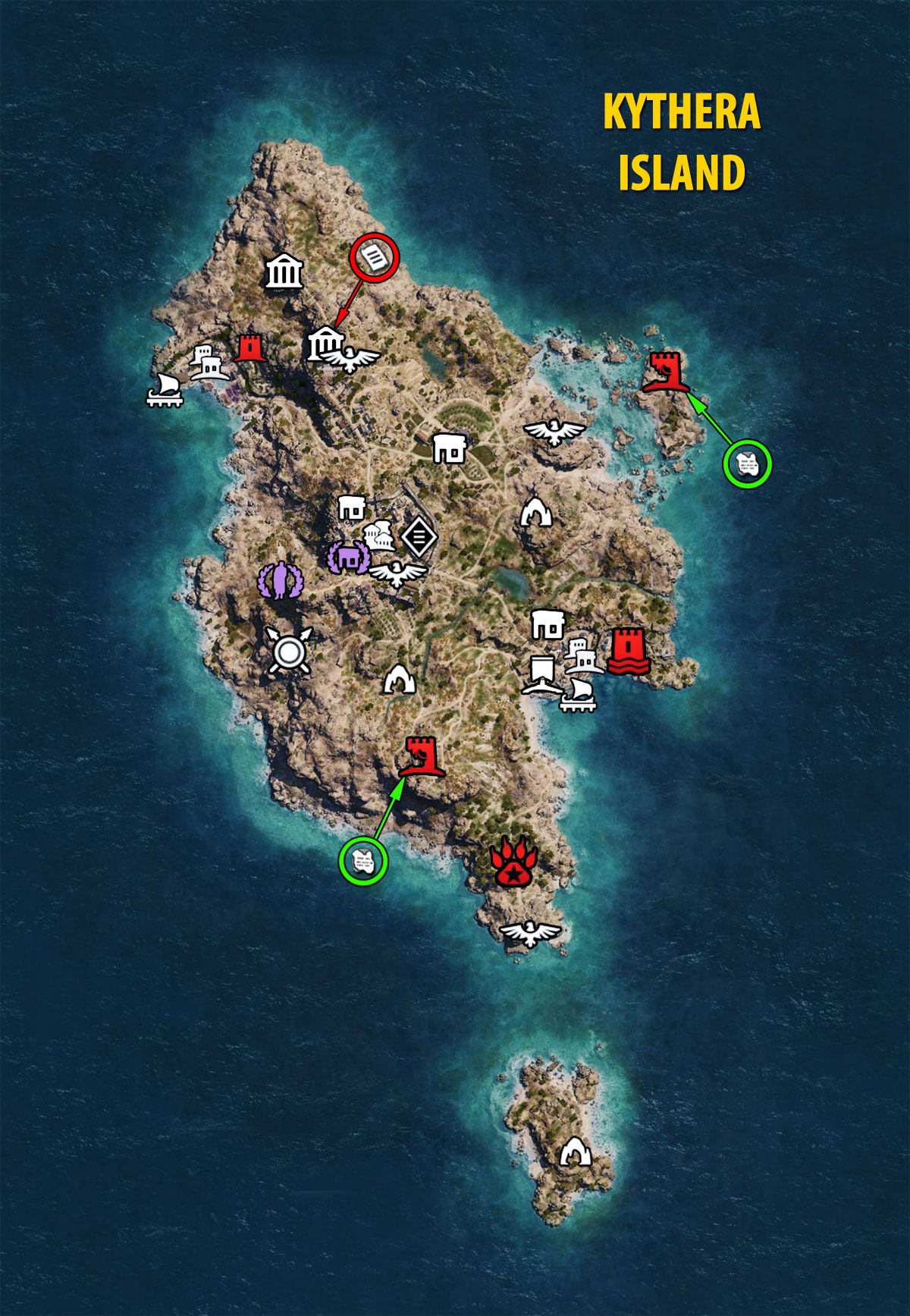Kythera Island Map - Assassin's Creed Odyssey