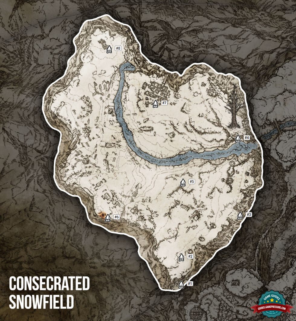 Elden Ring Map - Consecrated Snowfield