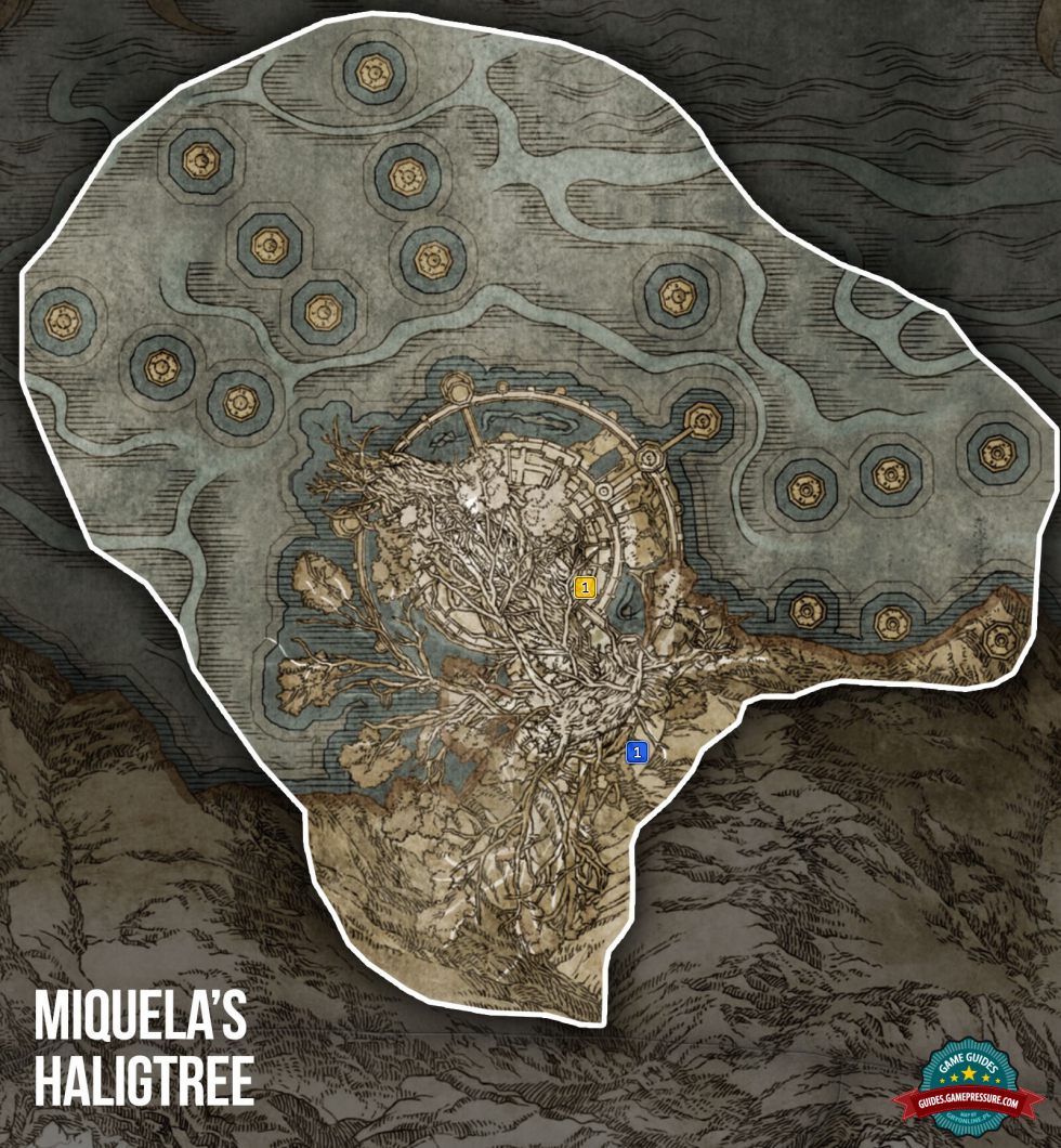 Elden Ring Map - Miquella's Haligtree - Sorceries and Incantations