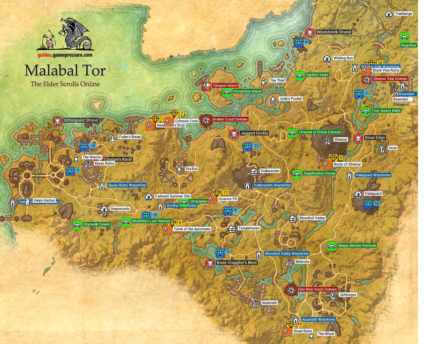 Malabal Tor Map Eso.