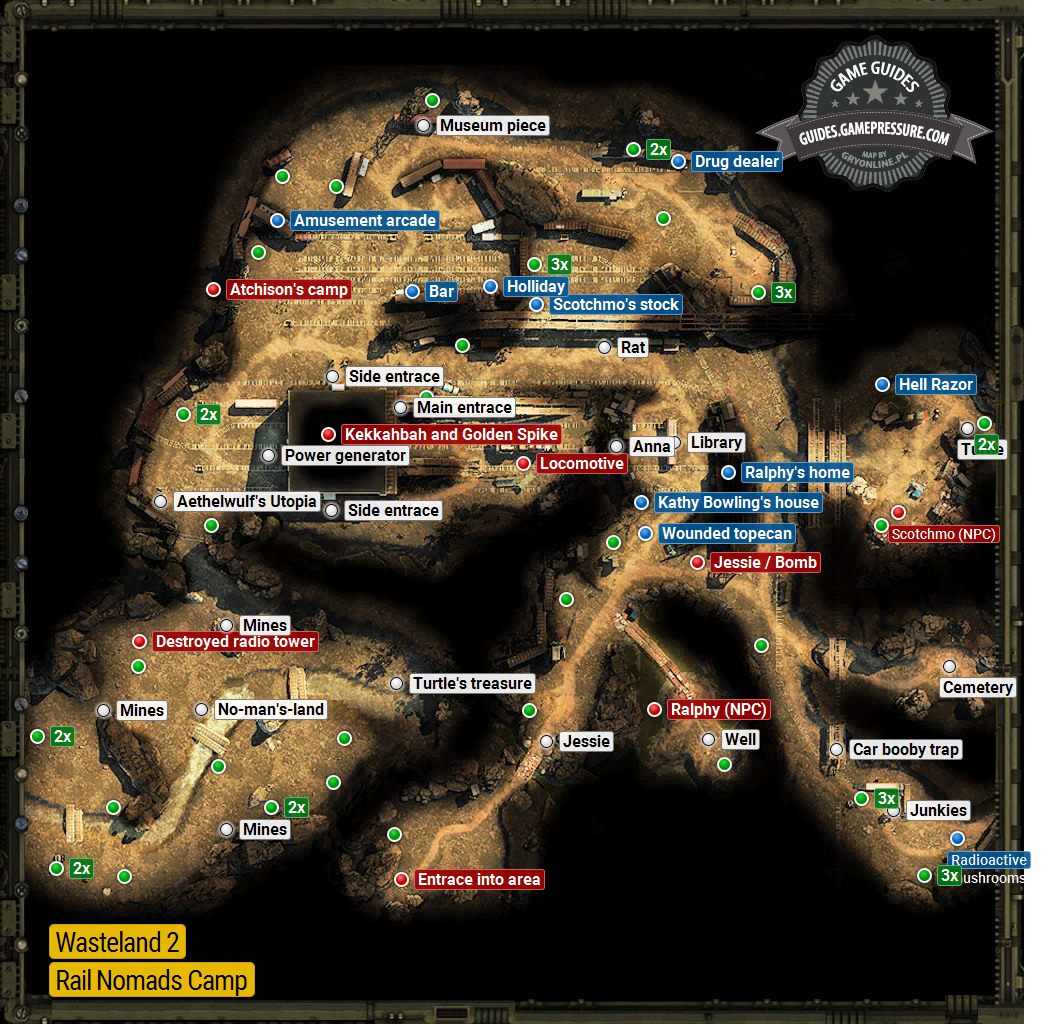 Topekan Camp Rail Nomad Camp Locations Wasteland 2 Game Guide Walkthrough Gamepressure Com
