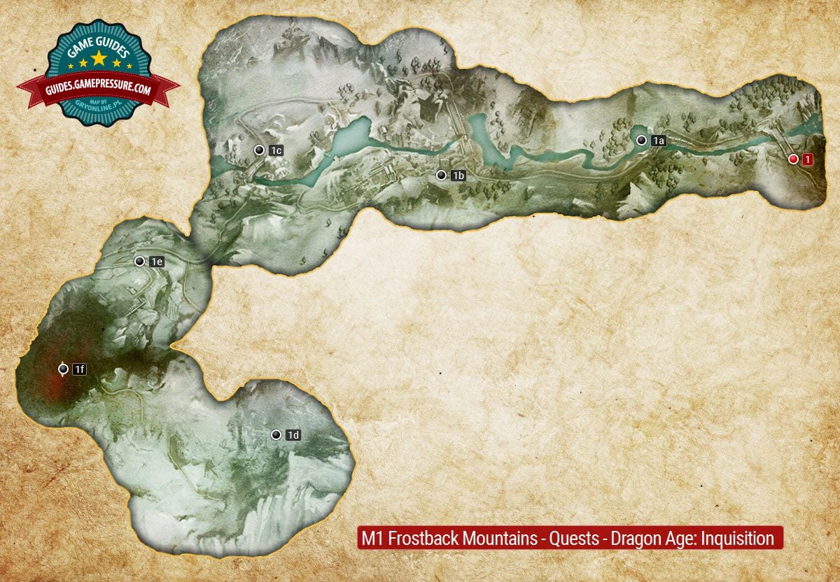 lanthan dræbe regulere M1 Frostback Mountains Quest Map - Dragon Age: Inquisition Game Guide &  Walkthrough | gamepressure.com