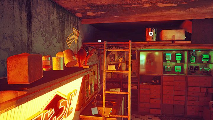 Continue jumping on the furniture to get closer to the narrow area near the ceiling - Stray: Midtown - All Memories - Memories B-12 - Stray Guide, Walkthrough