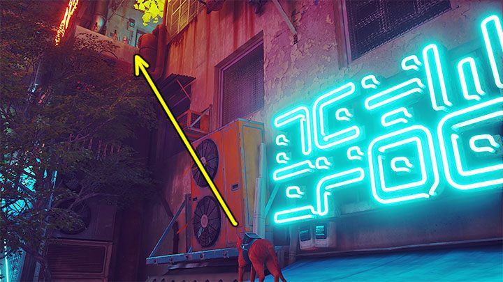 Start climbing the ledges and objects on the opposite side of the nightclub - Stray: Midtown - All Memories - Memories B-12 - Stray Guide, Walkthrough