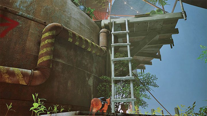 You must continue climbing in the machines' village - Stray: Antvillage, Chapter 9 - walkthrough - Walkthrough - Stray Guide, Walkthrough