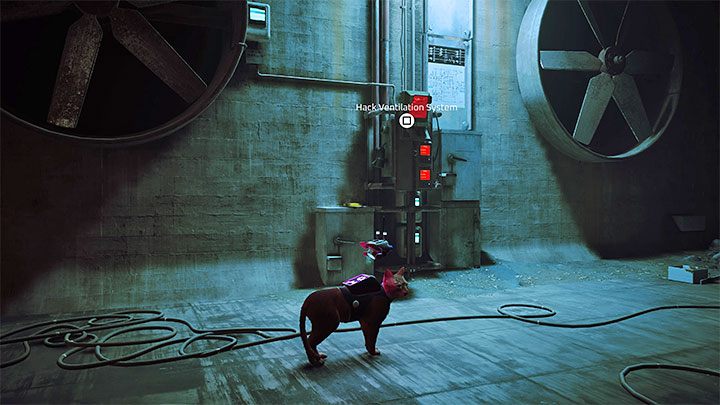 There is a ventilation system panel in the same room - Stray: The Sewers, Chapter 8 - walkthrough - Walkthrough - Stray Guide, Walkthrough