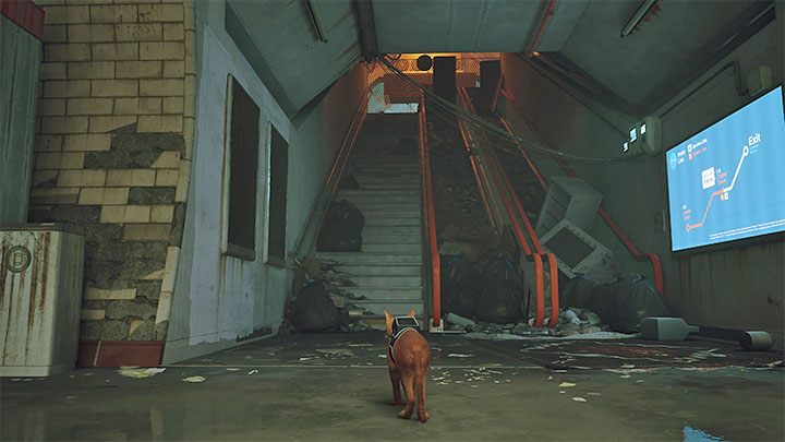 Before you explore Midtown, you have to go through the metro station, where you will get to from the side of Antvillage from Chapter 9 - Stray: Midtown, Chapter 10 - walkthrough - Walkthrough - Stray Guide, Walkthrough