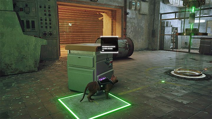 The battery is stored in the central part of the room and you can't grab it straight away - Stray: Midtown, Chapter 10 - walkthrough - Walkthrough - Stray Guide, Walkthrough
