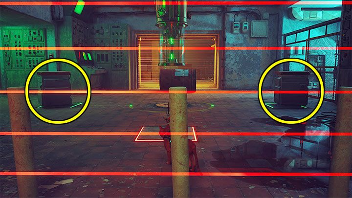 Now you have to place the 2 robots on the outer buttons, as pictured in the attached screenshot - Stray: Midtown, Chapter 10 - walkthrough - Walkthrough - Stray Guide, Walkthrough